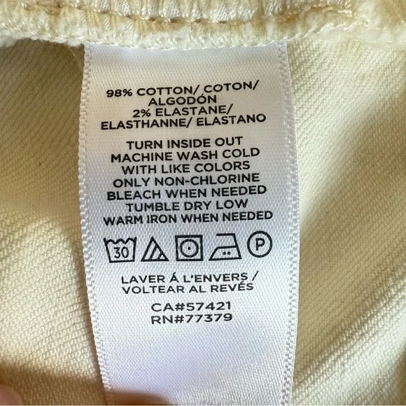 Ann Taylor Cream Cotton Blend Jean Skirt Women’s Size 14 - Picture 9 of 9